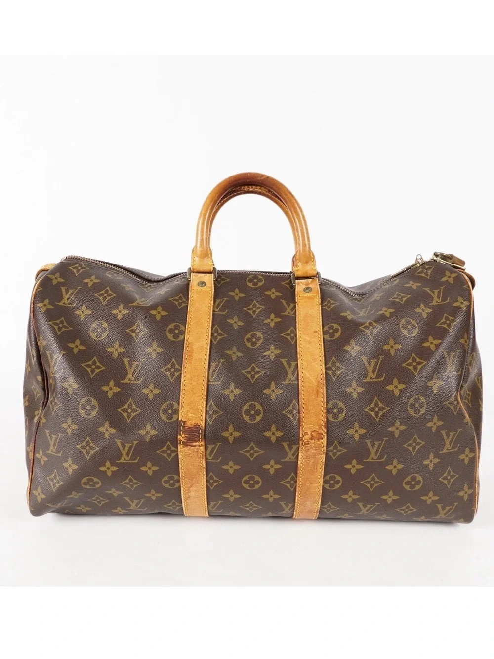 Louis Vuitton Monogram Canvas Keepall Duffel Bag in Brown/Tan, 45cm